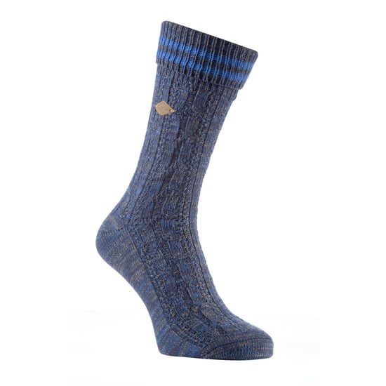 2 Pack Herren Kabel stricken Baumwolle Boot Kleid Socken mit Turn Over Top - Image 3
