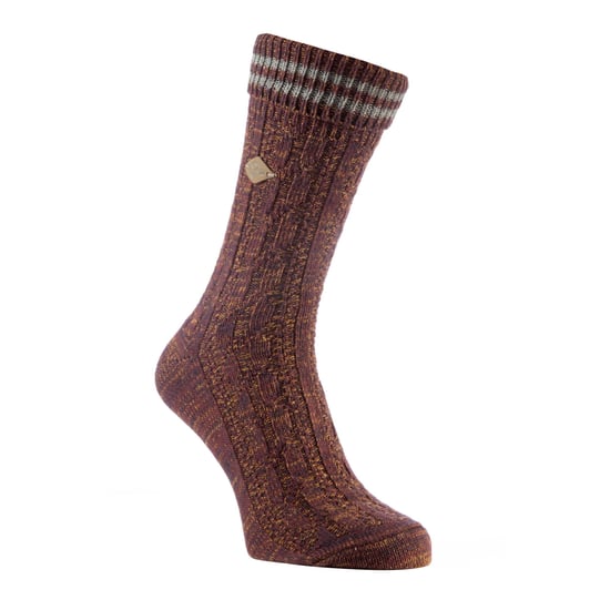 2 Pack Herren Kabel stricken Baumwolle Boot Kleid Socken mit Turn Over Top - Image 3