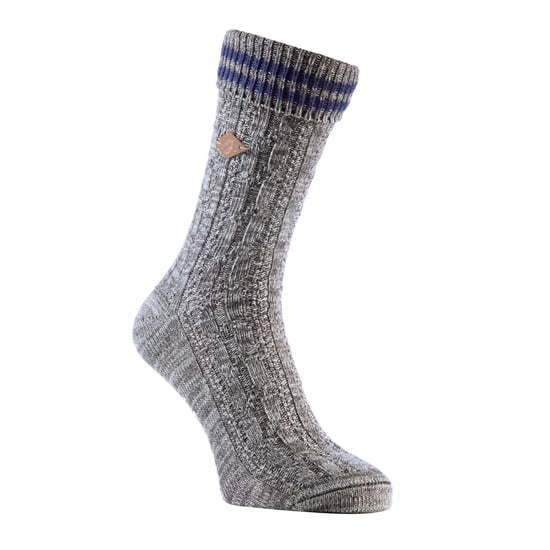 2 Pack Herren Kabel stricken Baumwolle Boot Kleid Socken mit Turn Over Top - Image 3
