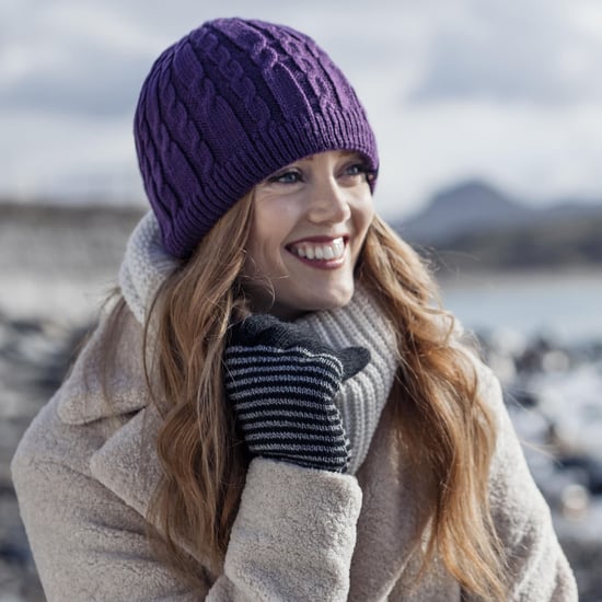 Damen gerippt Kabel stricken Fleece gefüttert Thermal gestrickt Beanie Hut - Image 3