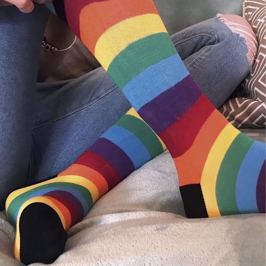 3 Paar Herren Damen hell gemusterte gestreifte Baumwolle Regenbogen Socken - Image 4