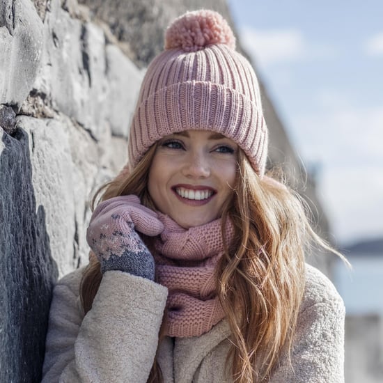 Ladies Ribbed Cuffed Thermal isoliert Winter Pom Pom Bommelmütze - Image 4