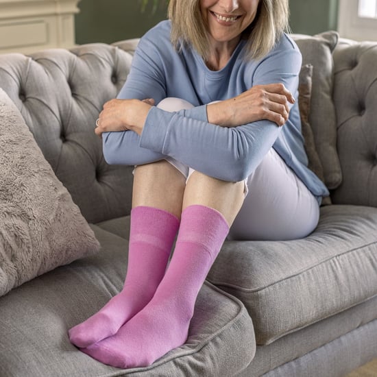 Damen 6er Pack nicht elastische Diabetikersocken mit handgekettelten Zehennähten - Image 3