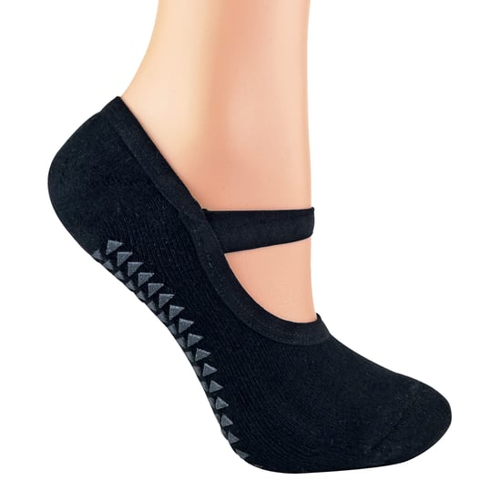 2 Paar Damen Anti-Rutsch-Griff unsichtbar Pilates Yoga Socken mit Riemen - Image 3