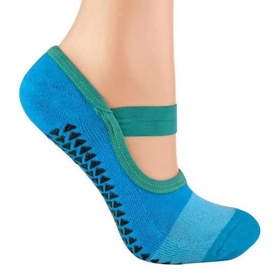2 Paar Damen Anti-Rutsch-Griff unsichtbar Pilates Yoga Socken mit Riemen - Image 3