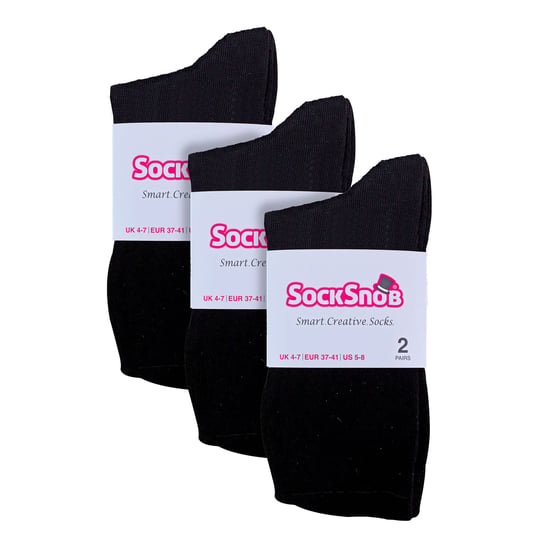 Sock Snob - 6 Paar Damen Socken aus einfarbiger Baumwolle - Image 2