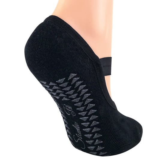 2 Paar Damen Anti-Rutsch-Griff unsichtbar Pilates Yoga Socken mit Riemen - Image 4