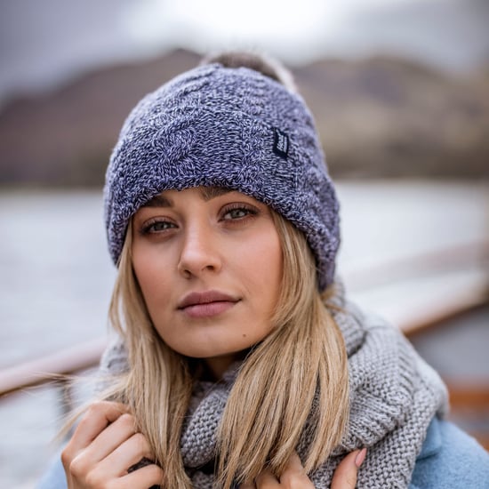 Wärmehalter - Damen Strickfleece gefütterte Thermo-Bommelmütze mit Pom Pom - Image 5