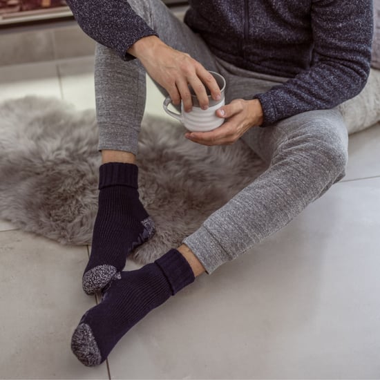 Herren Turnover Thermal Fleece gefütterte Bettsocken mit Anti-Rutsch-Griffen ) - Image 3