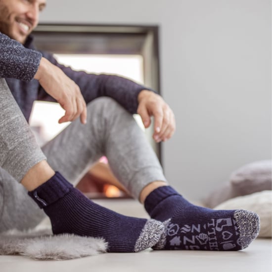 Herren Turnover Thermal Fleece gefütterte Bettsocken mit Anti-Rutsch-Griffen ) - Image 4