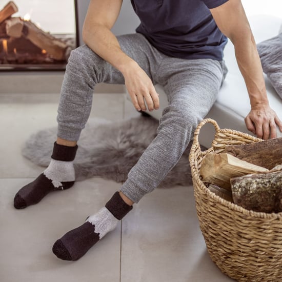 Herren Turnover Thermal Fleece gefütterte Bettsocken mit Anti-Rutsch-Griffen ) - Image 5