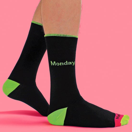 7er-Pack Herren Schwarz / Farbige Ferse und Spitze Tag der Woche Baumwollsocken - Image 3