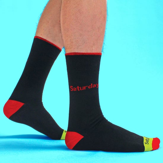 7er-Pack Herren Schwarz / Farbige Ferse und Spitze Tag der Woche Baumwollsocken - Image 4