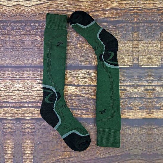 Dr Hunter - Herren Merinowolle lange Knie hoch gepolsterte Ferse grün Socken - Image 3