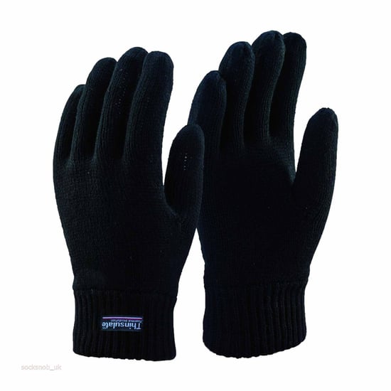 Herren 3M Schwarz Thinsulate Thermal gefüttert Winterhandschuhe - Image 2