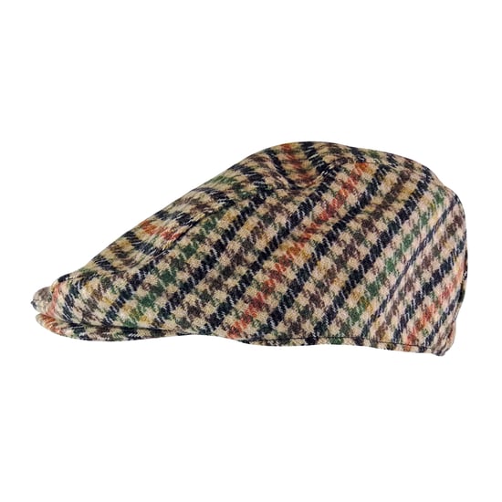 Herren Vintage Hahnentritt karierte Wolle Mischung Newsboy flachen Efeu Hut - GL228A Beige - Image 3