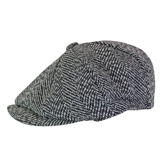 Herringbone-Muster Fleece gefüttert Winter Wolle Newsboy Hut Kappe - Image 3