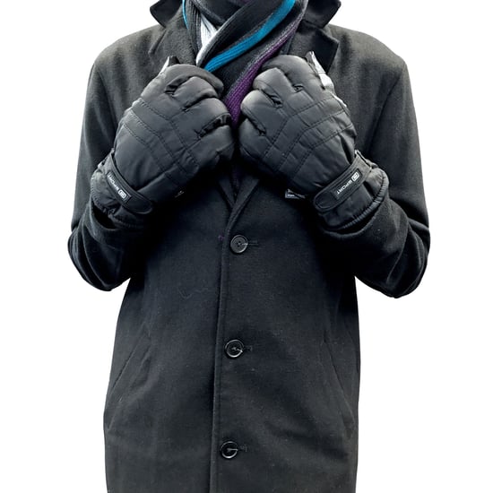 Herren 3M Thinsulate 40 Gramm thermisch isolierte wasserdichte Skihandschuhe - Schwarz - Image 4