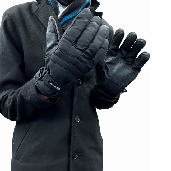 Herren 3M Thinsulate 40 Gramm thermisch isolierte wasserdichte Skihandschuhe - Schwarz - Image 5