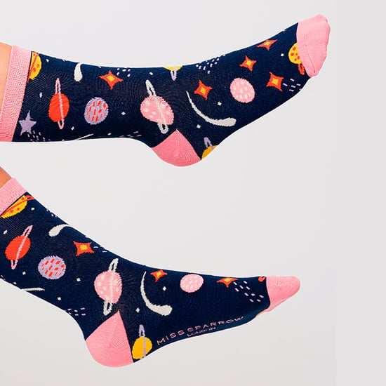 Miss Sparrow - Damen Bambus Socken | Neuheit gemusterten gestreiften Polka Dot Socken | Atmungsaktiv weich | Geschenke für Sie - Bright Thick Stripe - Image 5