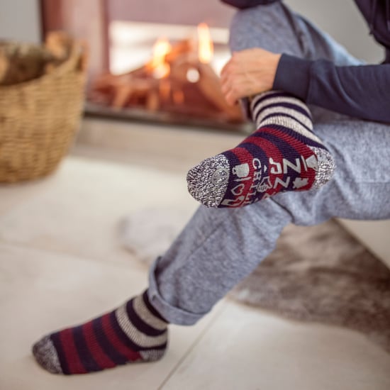 HEAT HOLDERS - Herren gestreifte Fleece gefütterte rutschfeste dicke Slipper Socken - Image 4