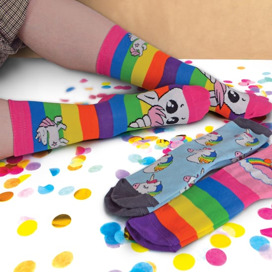 Damen gestreifte Regenbogen Einhorn Socken | 3 Paare | Socken Snob - Image 5