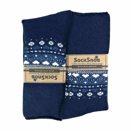 Sock Snob Damen Turn Over Top Warme Thermo-Winter-Nordic-Bettsocken - Image 2