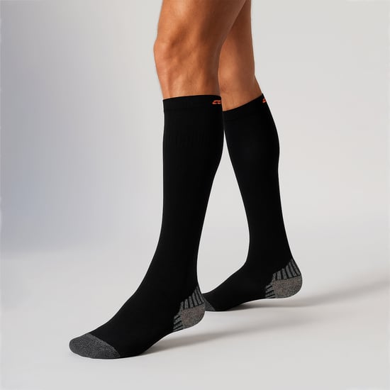 COMODO - 1 Paire Chaussettes Genou Sport Running Contention Homme Femme - Noir - Image 3