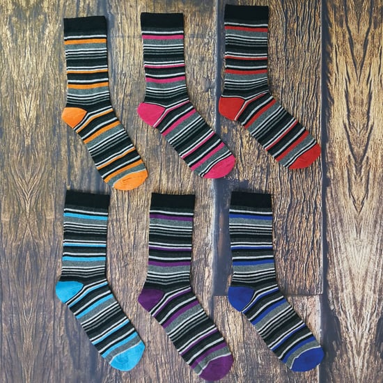6 Paar Herren formelle gemusterte farbige Baumwollsocken - Image 3
