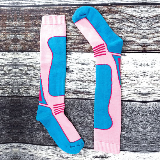 4 Paar Herren Damen Kinder Lange Kniestrümpfe aus Wollmischung Ski Socken - Image 3