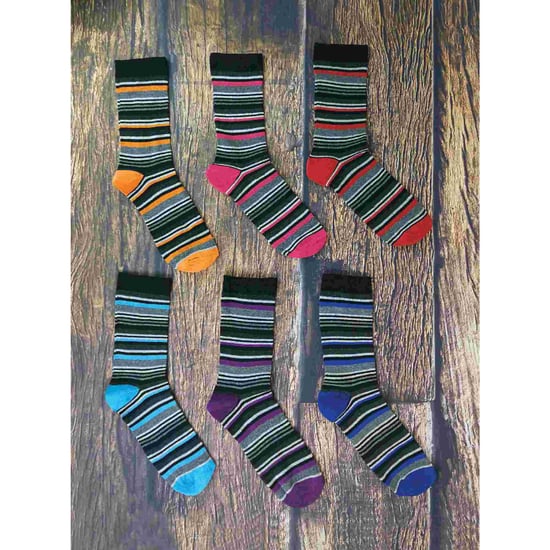6 Paar formelle gemusterte Socken aus Baumwolle für Herren - Image 2