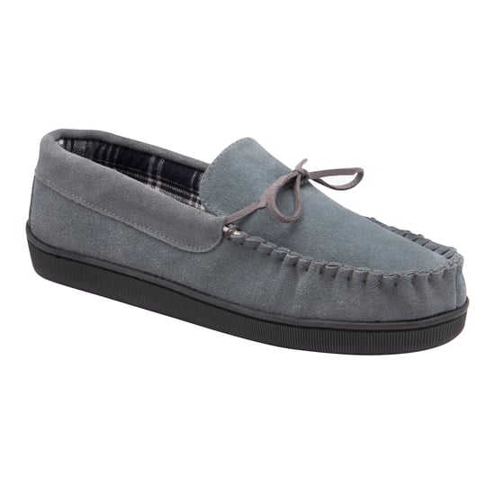 DUNLOP - Herren Hausschuhe aus echtem Wildleder mit Fleece gefüttert (12, Grau) - Image 3