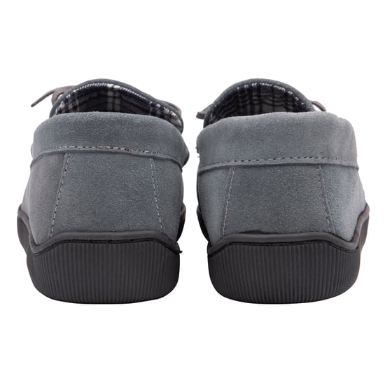 DUNLOP - Herren Hausschuhe aus echtem Wildleder mit Fleece gefüttert (12, Grau) - Image 4
