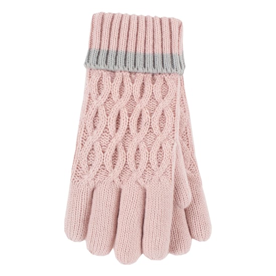 Wärmehalter - Thermoisolierte Pom Pom Bommelmütze und Handschuhe für Mädchen | bunte Pastellfarben - Altrosa - Image 4