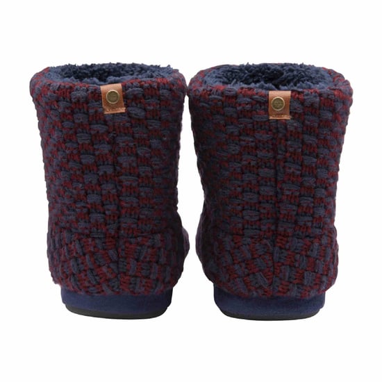 DUNLOP - Herren-Pelz-Sherpa-Gedächtnis-Schaumstoff-Pantoffelstiefel (8, Navy/Burgund) - Image 2