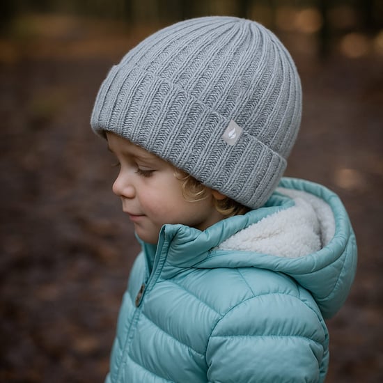 Wärmehalter - Wintermützen- und Handschuhset für Mädchen aus geripptem Material - Image 4
