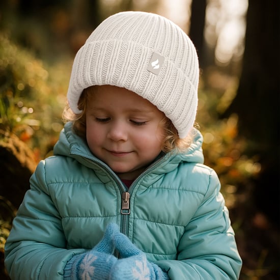 Wärmehalter - Wintermützen- und Handschuhset für Mädchen aus geripptem Material - Image 4