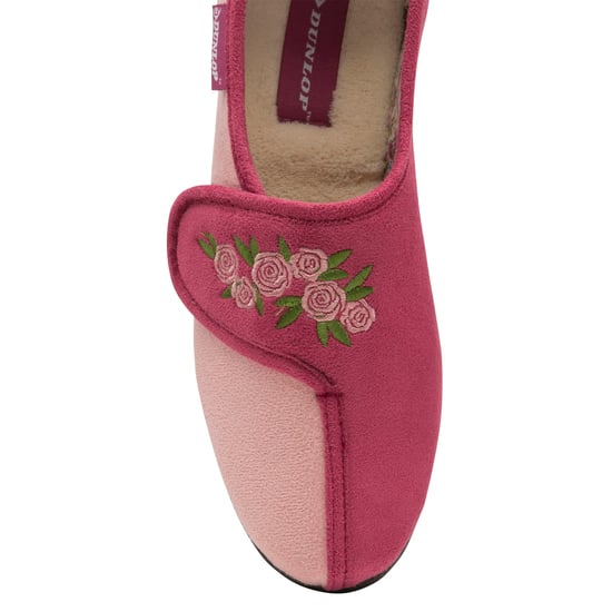 Dunlop - Ladies Adjustable Wide Fit Memory Foam Floral Velcro Hausschuhe für ältere Frauen - Image 5