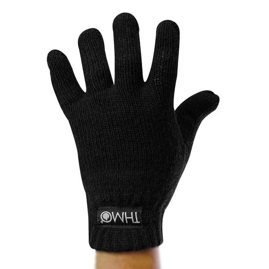 Thinsulate-Kinderhandschuhe für den Winter | THMO | Jungen & Mädchen gestrickte Thermo-Vollfingerhandschuhe für Kinder - Schwarz - Image 3