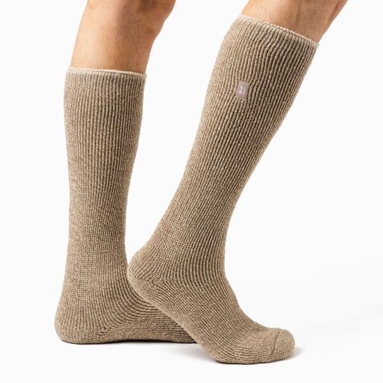 Heat Holders - Mens Long Leg Outdoor Merino Wool Thermal Socks with Reinforced Heel and Toe for Winter - Khaki - Image 4