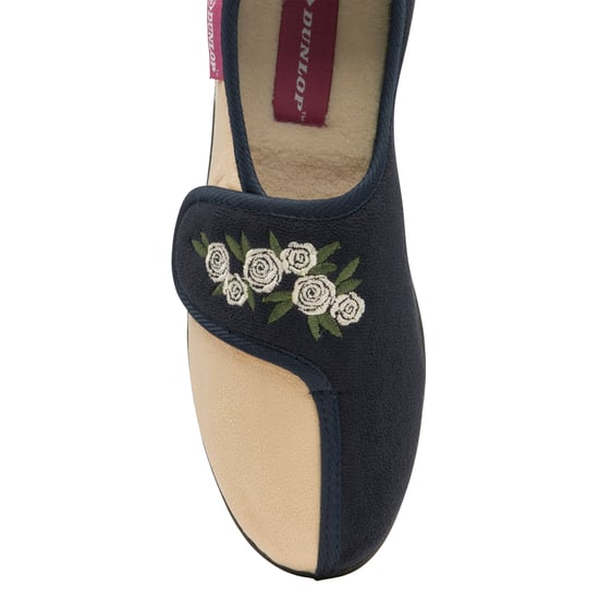 Dunlop - Ladies Adjustable Wide Fit Memory Foam Floral Velcro Hausschuhe für ältere Frauen - Image 5