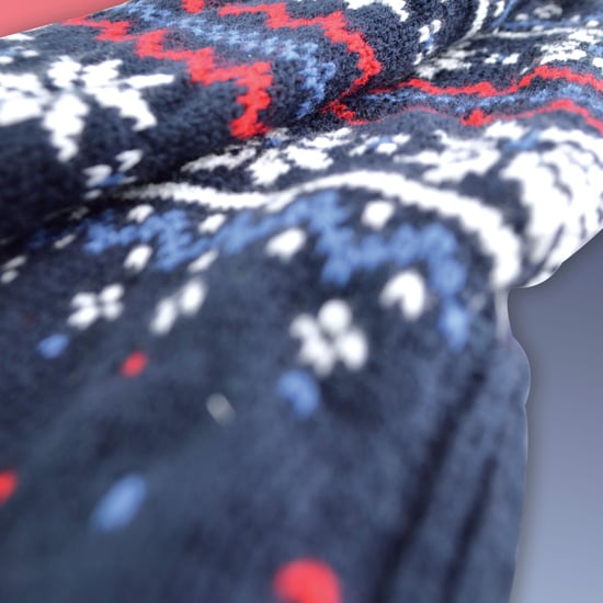 Herren Winter Warm Weihnachten Bootie Socken | Fairisle Muster | Für kaltes Wetter - Navy Fairisle - Image 3