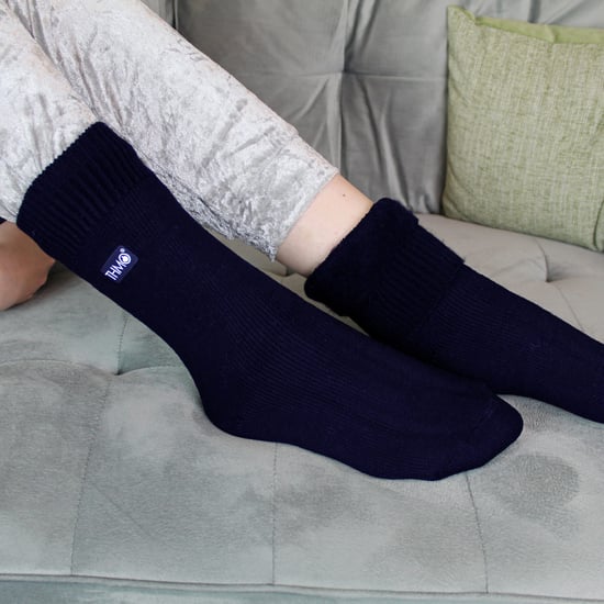 3 Paar Multipack Kinder Thermosocken | THMO | Gerippte weiche Top Fleece flauschige innere warme Socken für Jungen & Mädchen - Marine - Image 5
