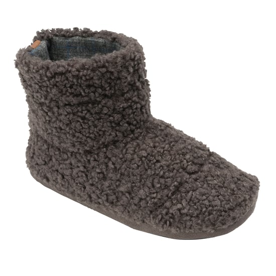 DUNLOP - Herren Pelz-Sherpa-Gedächtnis-Schaumstoff-Slipper-Stiefel (8, Holzkohle) - Image 3