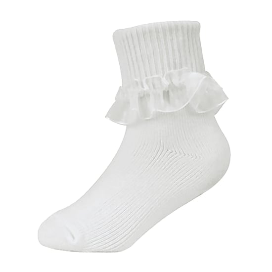 6 Pack Baby Mädchen Rüschen Spitze Socken | Socken Snob | Baumwolle Fancy Socken für Kleinkind - weiß - Image 3