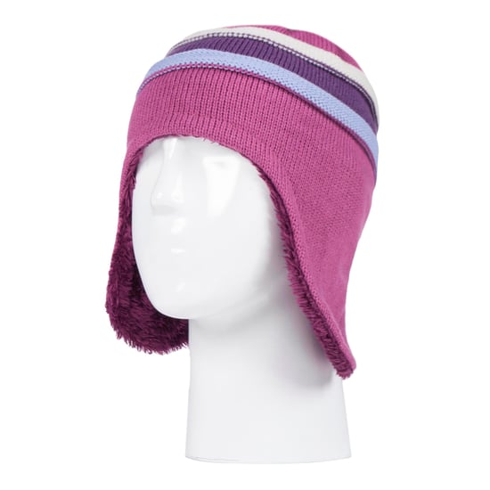 Wärmehalter - Mädchen Winter Warm Pom Pom Bobble Beanie Mütze und Handschuhe Set - Rot Violett - Image 3