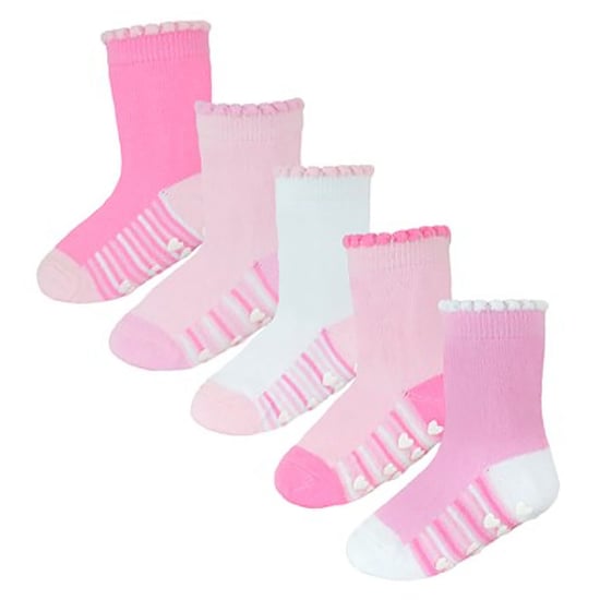 Rutschfeste Baby Mädchen Fersen- und Zehensocken | 10 Paar Multipack | Niedliche und weiche Kleinkindersocken mit Griffen - Style 2 - Image 3