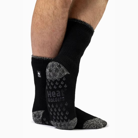 Heat Holders Mens Twist Stripe Patterned Fleece gefüttert Slipper Socken - Image 4
