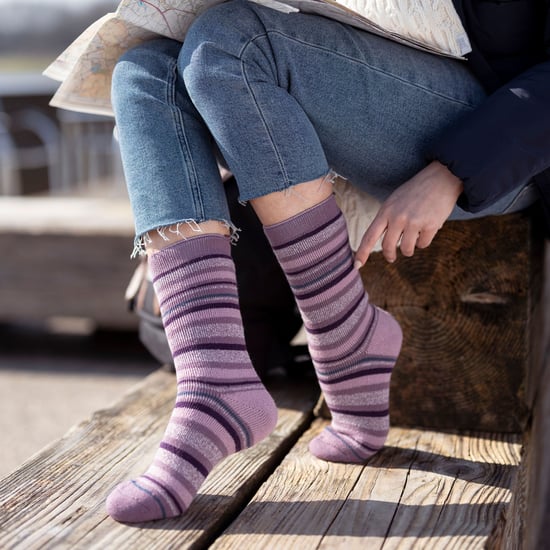 Heat Holders Lite - Womens isoliert thermische Socken | Mehrere Designs einschließlich Argyle Streifen Herzen Sterne | Warme Socken für den Winter - Pflaume (Rom) - Image 5