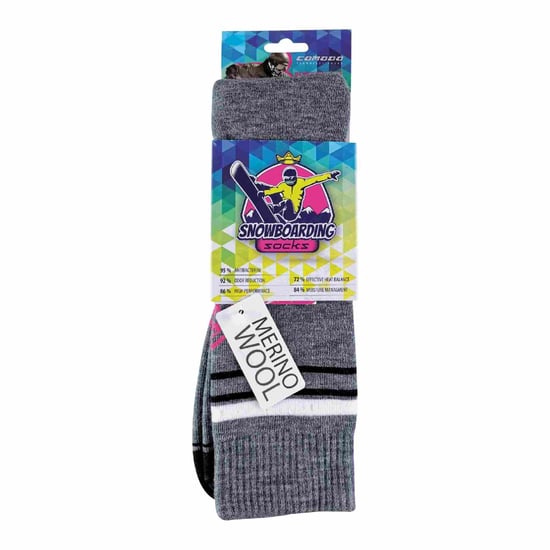 COMODO - Chaussettes Hautes de Snowboard Ski pour Hommes, Femmes - Violet - Image 2